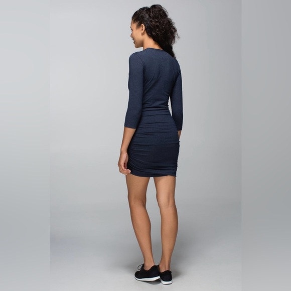 Lululemon🍋 Anytime Dress Heathered Inkwell Size 2 - Picture 12 of 16